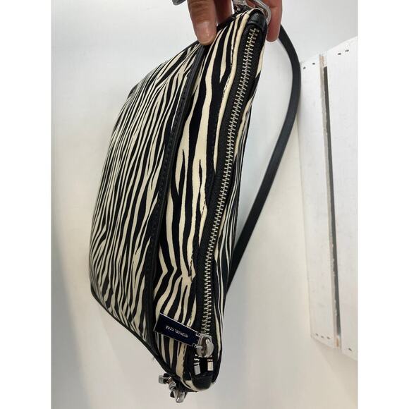 MICHAEL KORS NWT BLACK WHITE ANIMAL NYLON CROSSBODY BAG - Picture 6 of 16